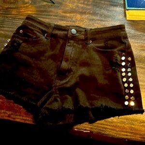 Bdg Hi rise studded shorts
